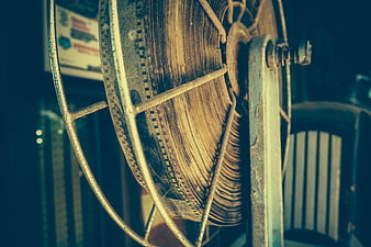 Vintage Film Reel Close-Up with Cinematic Lighting