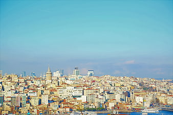 Istanbul Skyline with Galata Tower and Bosphorus