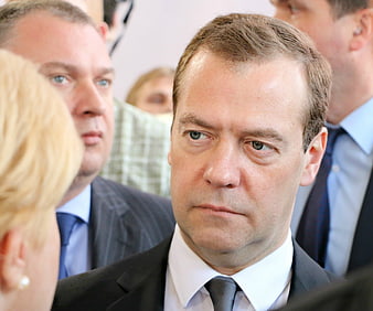 Dmitry Medvedev In Formal Business Attire At Political Event