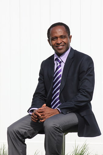 Confident African American Businessman Portrait in Suit and Tie