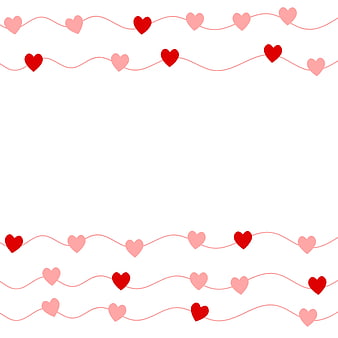 Valentine's Day Heart Border Frame Template