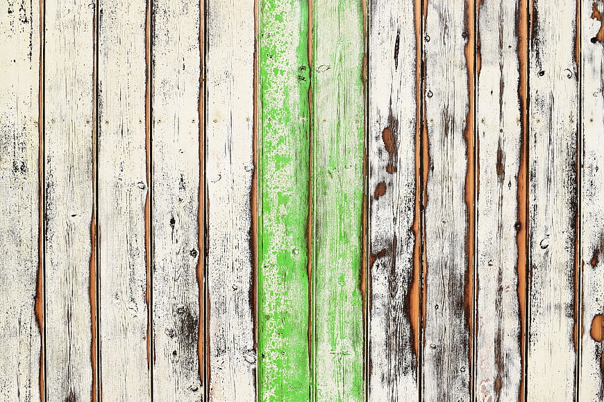 Vintage White and Green Wooden Plank Texture Background