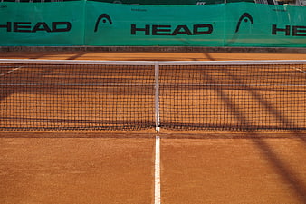 Clay Tennis Court Net With Head Branding