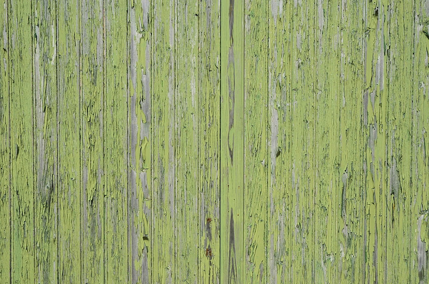 Green Peeling Paint on Weathered Wooden Planks Texture
