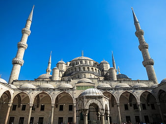 Sultan Ahmed Mosque Istanbul Blue Sky Architecture
