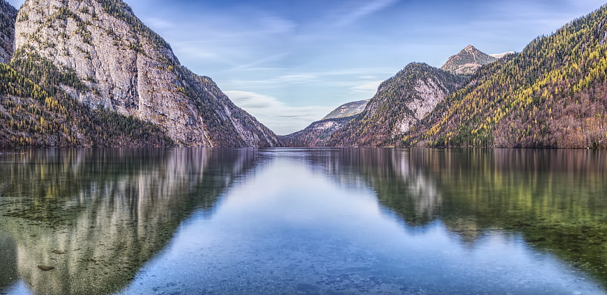 Panoramic View of Königssee Lake in Berchtesgaden National Park