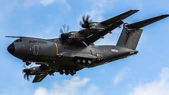 Military A400M Cargo Plane in Flight