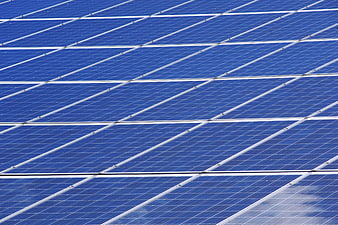 Close-up of Blue Solar Panels with Diagonal Grid Pattern