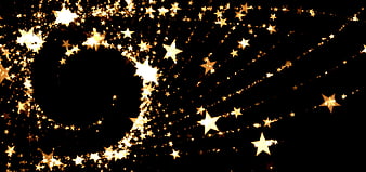Golden Star Spiral Background
