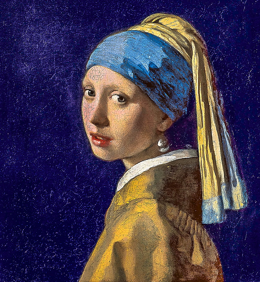 Girl with a Pearl Earring digital art reproduction