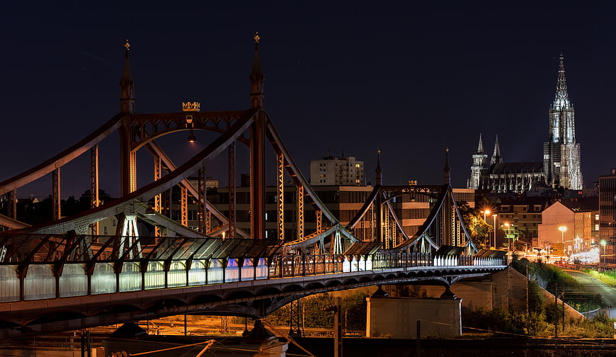 Ulm Minster and Bridge at Night