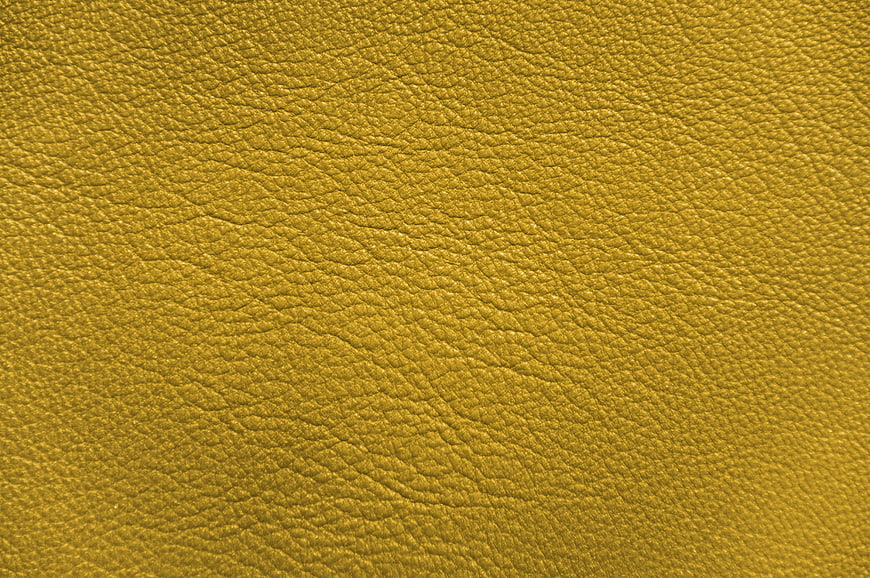 Yellow Leather Texture Background Close-Up