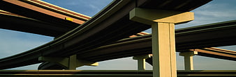 Abstract Highway Interchange Architecture Against Blue Sky
