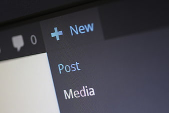 Close-up of WordPress New Post Media Menu Screen