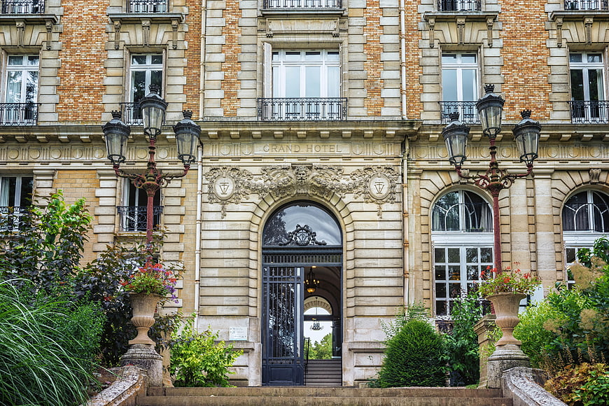 Grand Hotel Vittel Facade, Elegant French Architecture