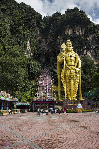 Batu Caves Temple and Murugan Statue in Malaysia