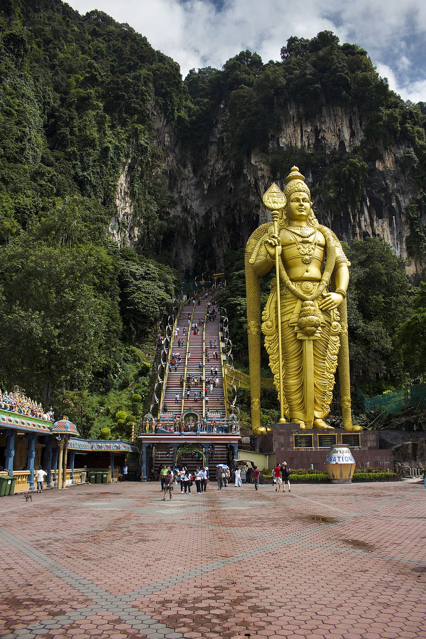 Batu Caves Temple and Murugan Statue in Malaysia