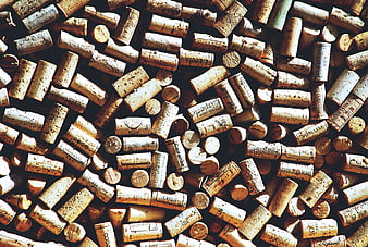 Scattered Wine Corks Texture Background