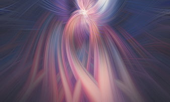 Abstract Digital Art with Swirling Pink and Blue Light Streaks