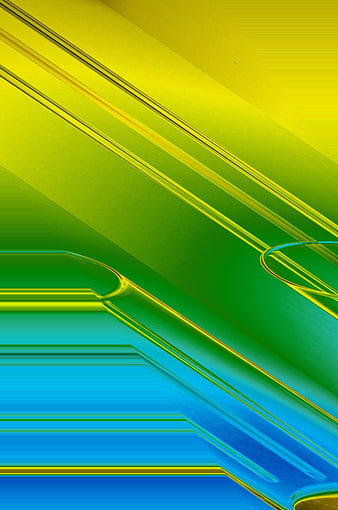 Abstract Macro of Translucent Yellow and Blue Glass Straws