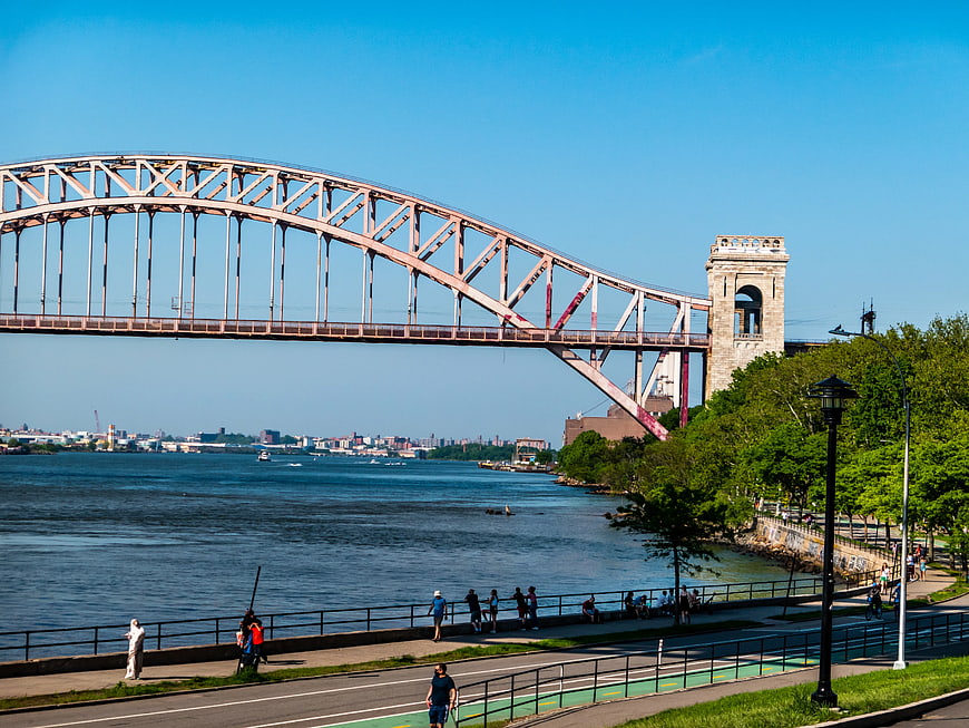 Hell Gate Bridge Over East River in New York City