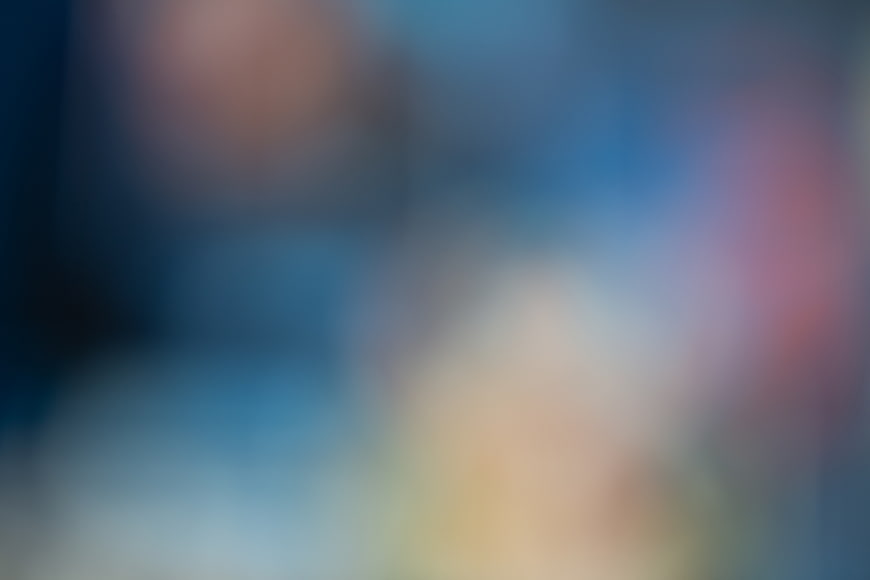 Abstract Blurred Bokeh Background with Soft Blue and Pink Hues