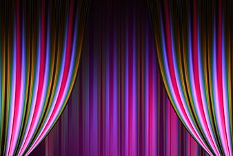 Abstract Neon Rainbow Light Curtains Background