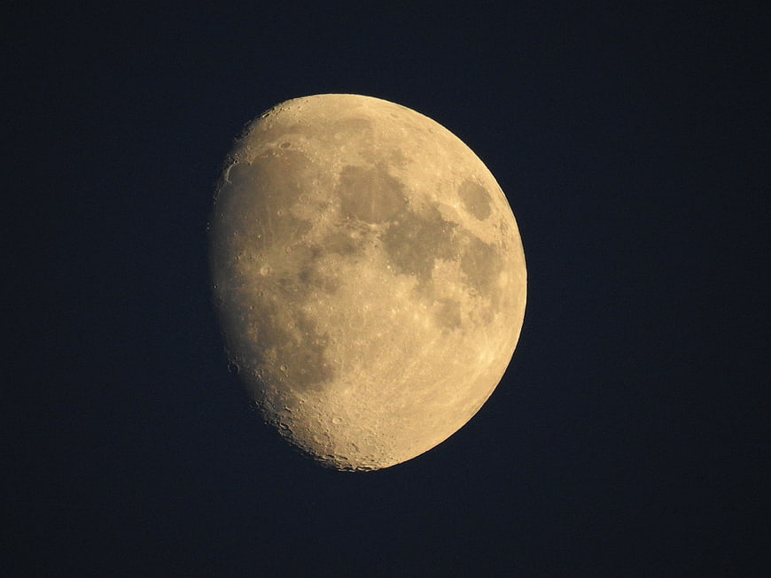 Full Moon Night Sky Close Up