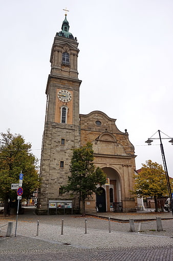 Historic Church Tower in Eisenach, Germany