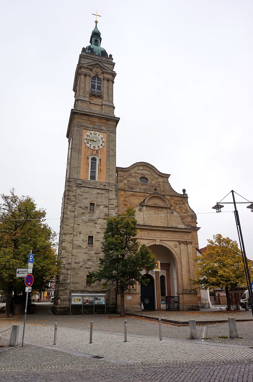 Historic Church Tower in Eisenach, Germany