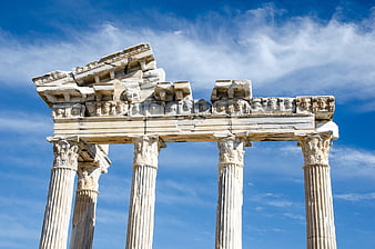 Ancient Temple of Apollo Ruins in Side, Turkey