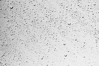 Black and White Raindrops on Glass Texture Background