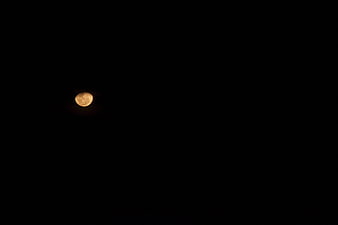 Full Moon in Dark Night Sky with Copyspace