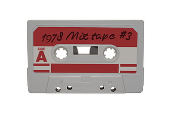 Vintage 1978 Mixtape Cassette on White Background