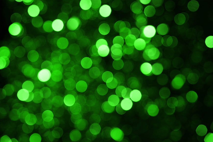 Abstract Green Bokeh Lights Background