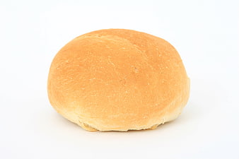 Golden Brown Bread Roll Isolated on White Background