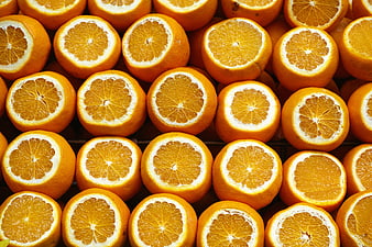 Fresh Cut Oranges Pattern Background