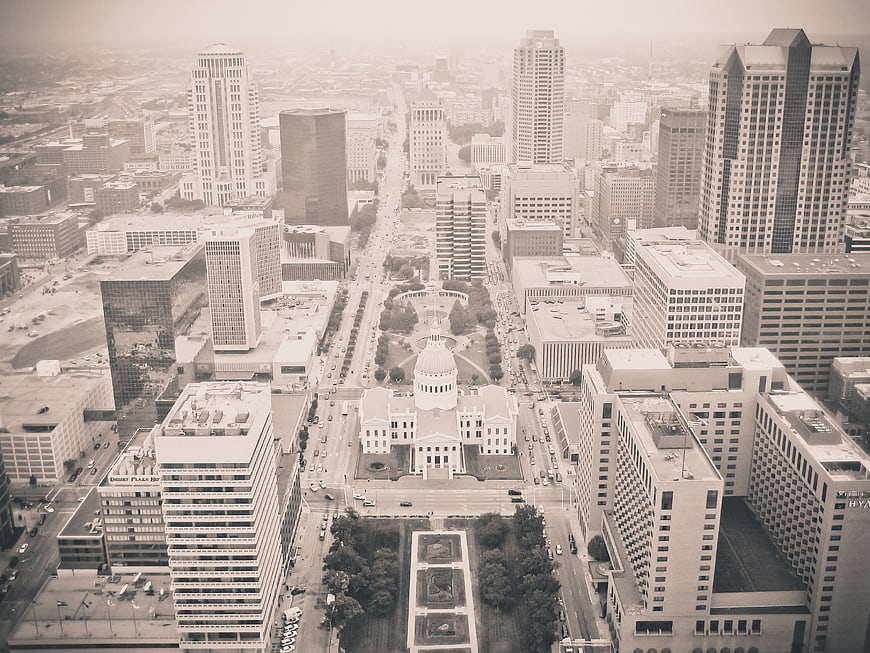 Aerial View of Austin Texas Capitol Building and Downtown Skyline