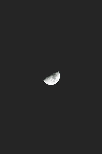 Crescent Moon in Dark Night Sky
