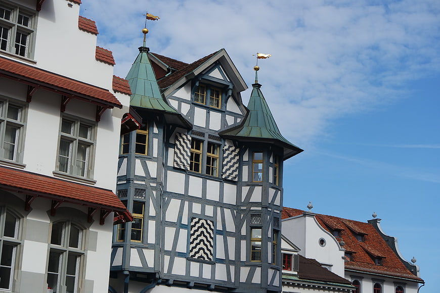 Historic Half-Timbered House in St. Gallen, Switzerland