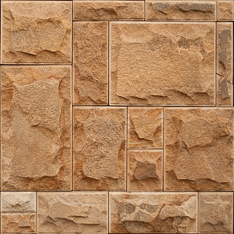 Textured Brown Stone Wall Tiles Background