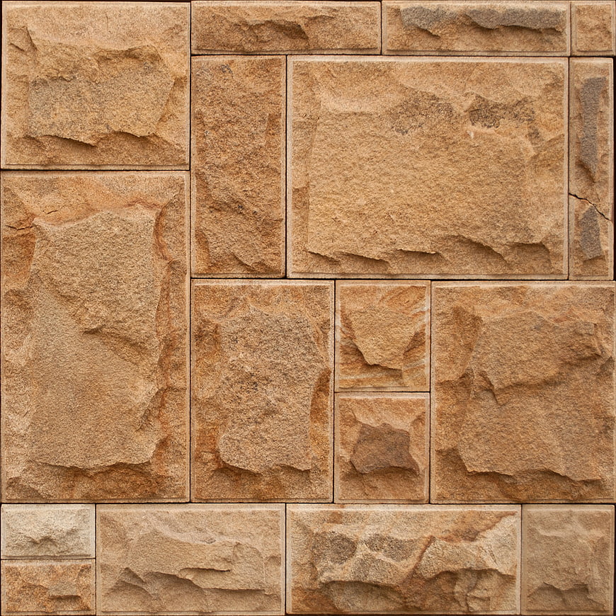 Textured Brown Stone Wall Tiles Background