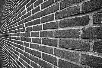 Black and White Brick Wall Texture Background
