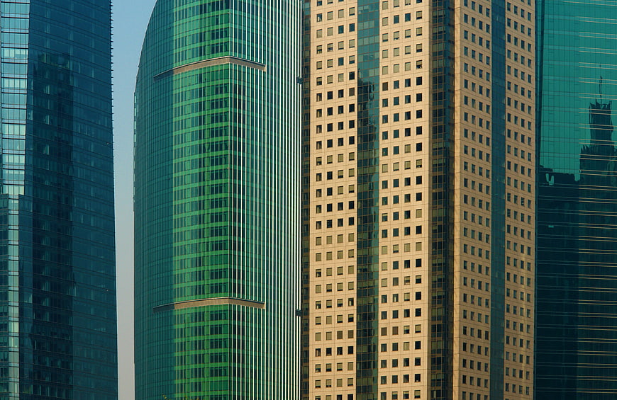 Modern Skyscraper Facades in Hong Kong