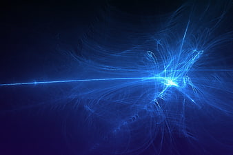 Abstract Blue Digital Light Fractal Background