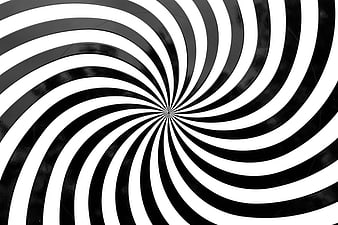 Black And White Spiral Optical Illusion Pattern Background