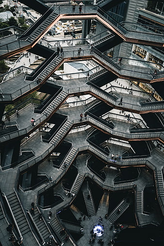 Aerial View of The Vessel Staircase Architecture