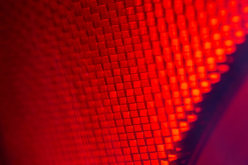 Abstract Red LED Light Texture Close-Up