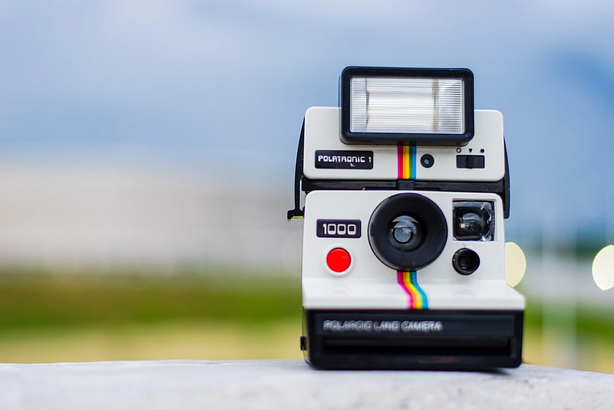 Vintage Polaroid Land Camera 1000 Selective Focus
