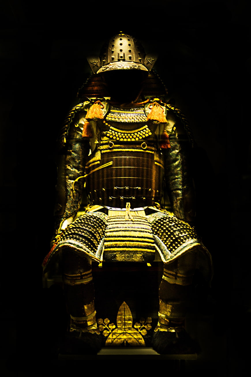 Traditional Japanese Samurai Armor Displayed in Museum
